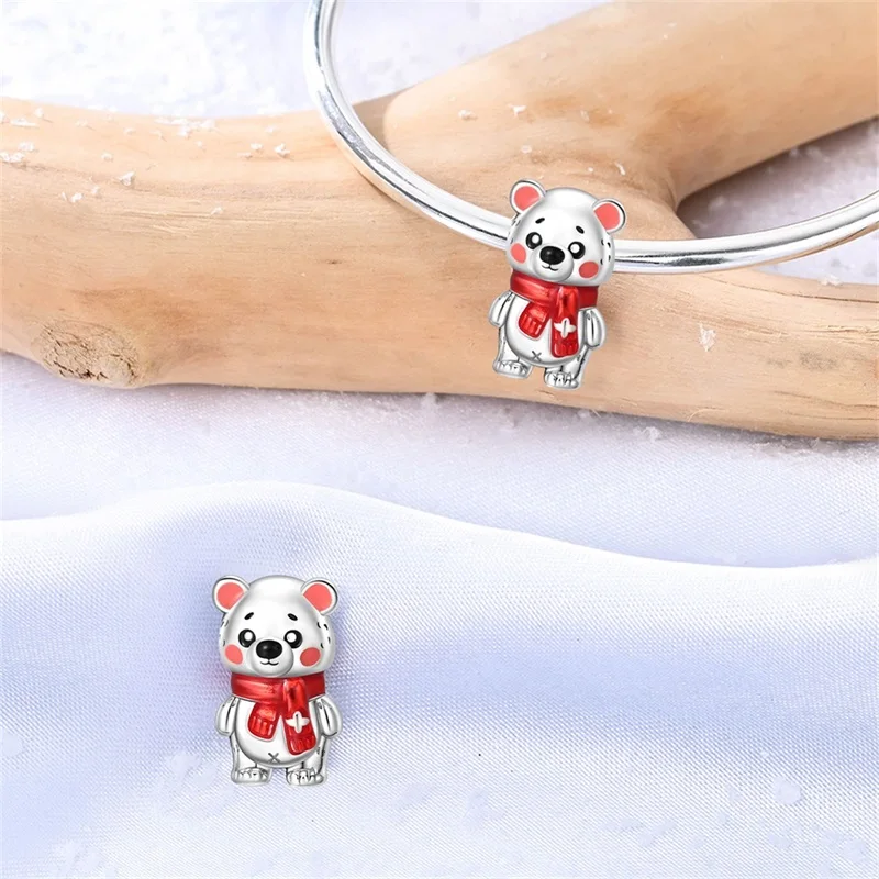 New 925 Sterling Silver Warm Little Bear Charms Beads Fit 3mm Original Bracelet DIY Women Exquisite Anniversary Jewelry Gifts