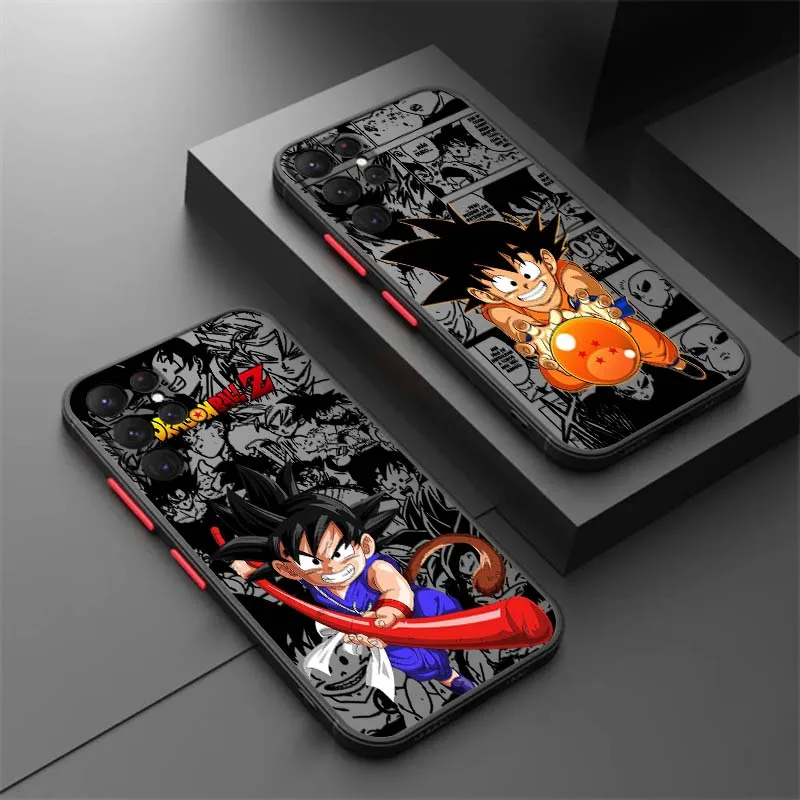 

Dragon Ball Hot Cool Son Goku Phone Case For Samsung A56 A42 A36 A34 A33 A32 A23 A16 A04 A03 Note 20 5G Frosted Translucent