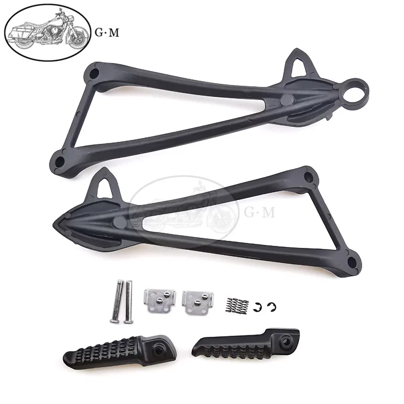 Motorcycle Rear Footrest Foot Pegs Bracket Set For Kawasaki ZX10R ZX-10R 2008-2010 ZX6R ZX-6R 2009-2018