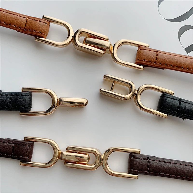 

Женский ремень, универсальный ретро-корейский стиль, тонкий пояс с регулируемой пряжкой для платьев и свитеров