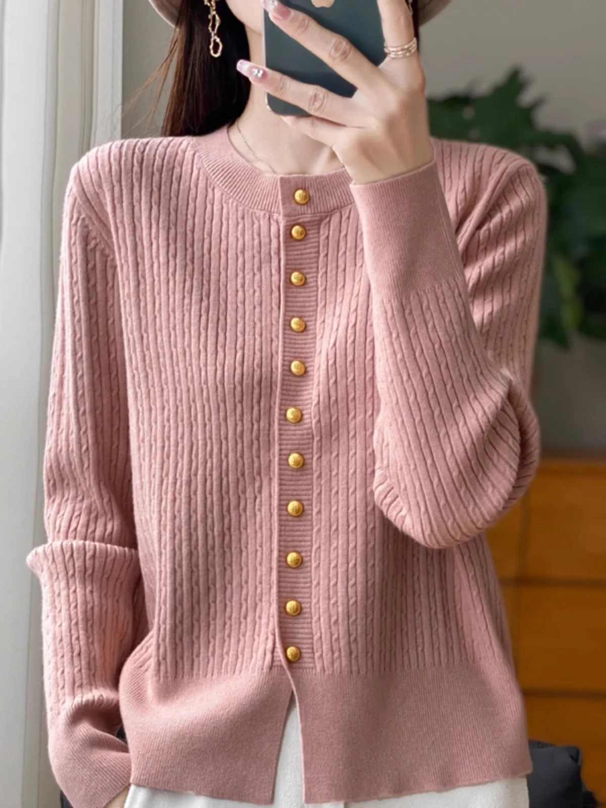 

Sle вязаный свитер пальто с высокой талией длинный све женский осенне-зимний модный утягивающий винтажный топ свободного покроя в стиле ретро