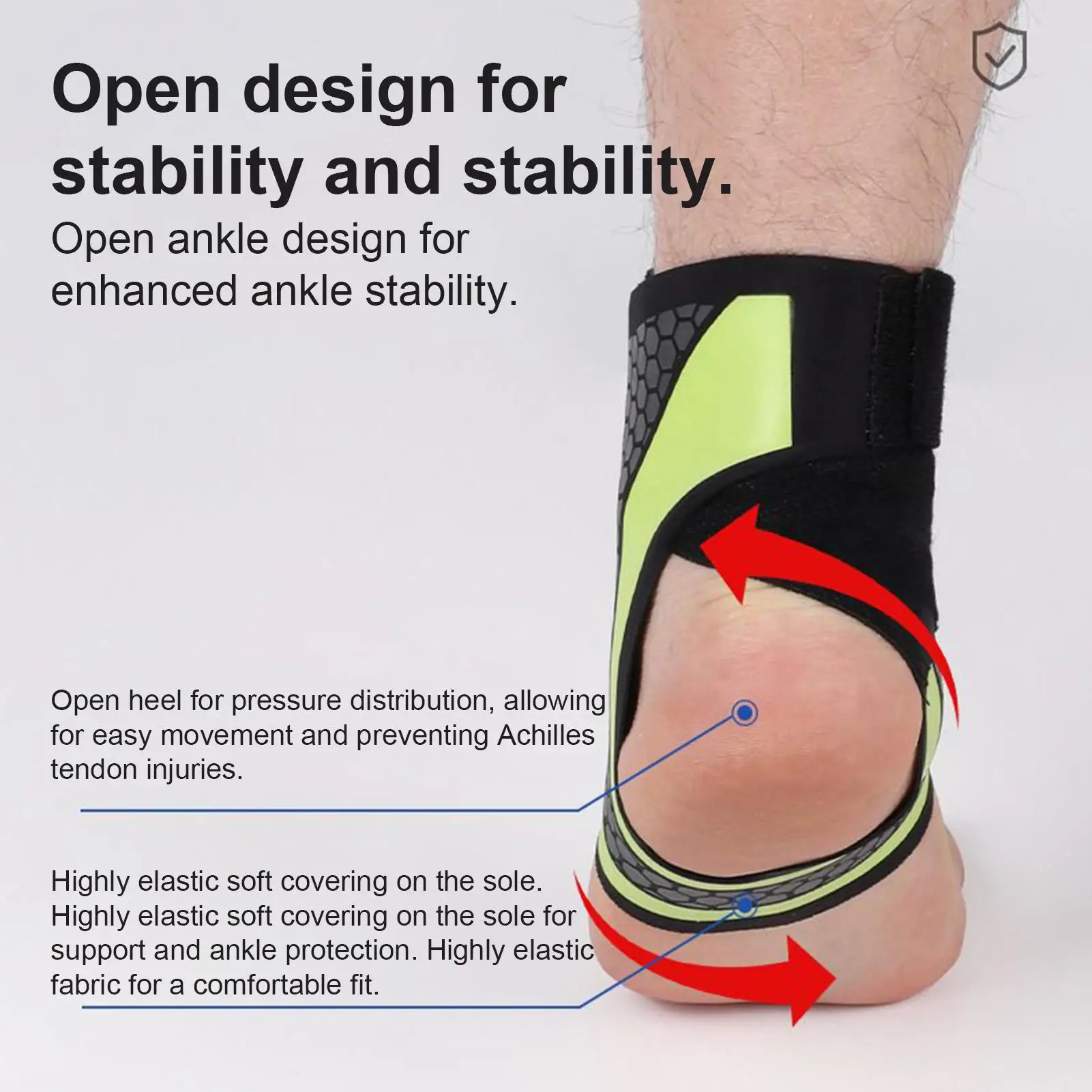 دعامة الكاحل قابلة للتنفس وقابلة للتعديل مثبت القدم التفاف الكاحل استقرار التفاف لاستعادة الإصابات كرة السلة الكرة الطائرة الرياضة