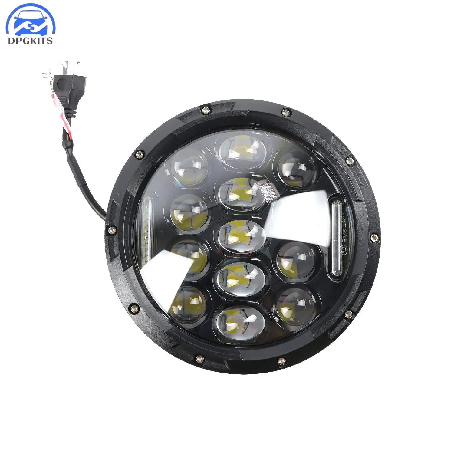 

DPGKITS 1 шт., 300 Вт, 7 дюймов, 13 фонарей, указатели поворота Harley, ходовые огни H4/H13 для 9-30 В Wrangler, автомобиля, мотоцикла, квадроцикла