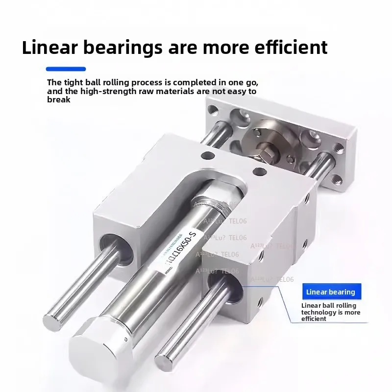 TMIC Guided Rod Cylinder TMI TMICM 20 25 25X75 100 150 500 Pneumatic Linear Actuator 