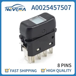Nevosa 0025457507 A0025457507 Power Panel Switch For Mercedes-Benz Trucks 8 Pins Single Button