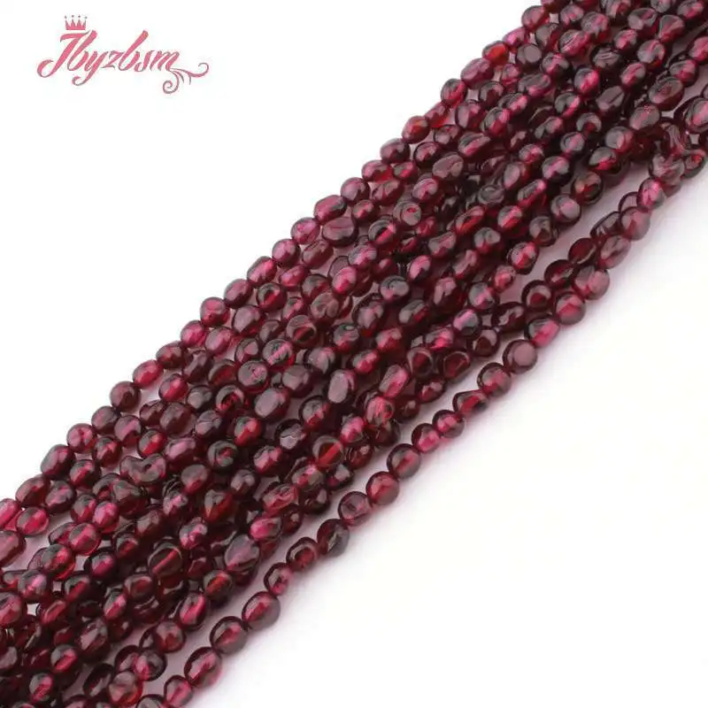 2x3-3x4mm Natural Red Garnet Freeform Chips Stone Beads For Necklace Bracelets Strand 15Inch DIY Jewelry Making