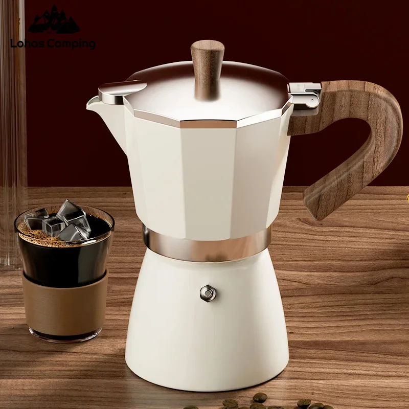 

Lohascamping 150/300ML Moka Kettle Vintage Classic Coffeeware Espresso Aluminum Maker Cafe Accessories Maker Pot Latte Stoves