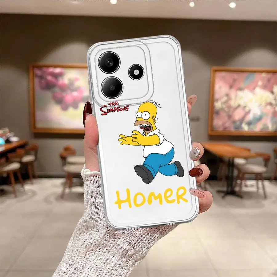 Case for Xiaomi Redmi Note 14 Pro Plus 12 11 Note 13 13C 11S A4 9 10 14C 12S 10S Soft Phone Cover The Simpsons Cartoon Homer view 4
