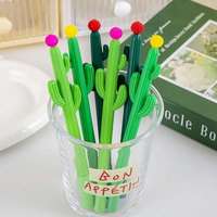 Ellen Brook 1 Piece Korean Stationery Cute Kawaii Cactus Gel Pen Office School Supplies Handle Novel Creative Gift