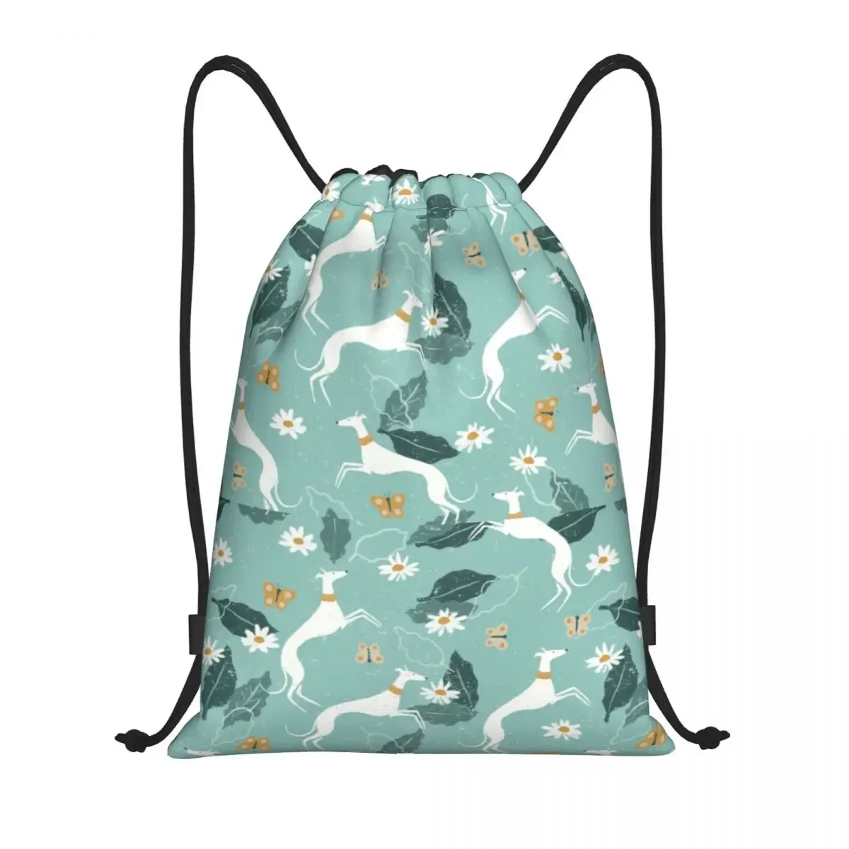 Sac à dos mignon Greyhound and Butterfly Proximity Wstring pour hommes et femmes, sac de sport, sac à provisions pour chien Whippet Sighthound