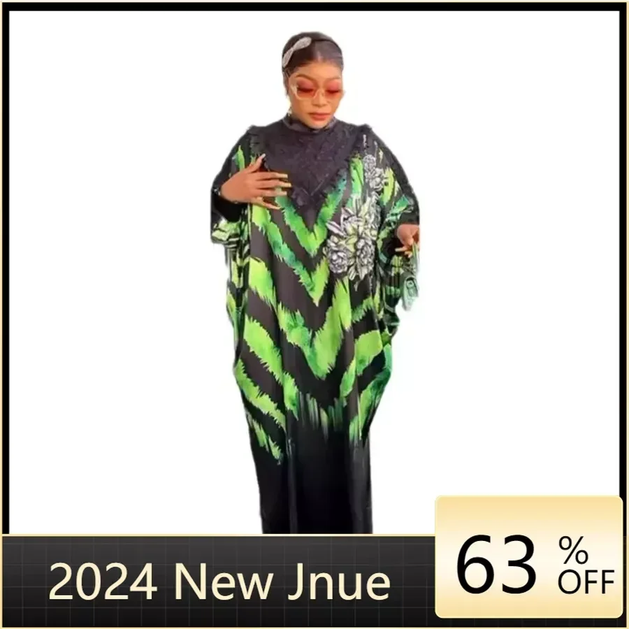 

2024 African Dresses for Women Traditional Africa Clothing Dashiki Ankara Outfits Gown Abayas Robe Muslim Kaftan Maxi Long Dress