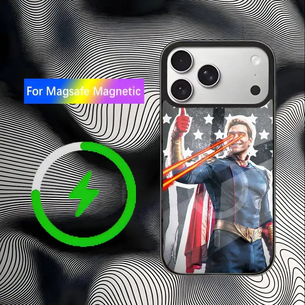 De H-HomelanderS telefoonhoesje voor iPhone 17,16,15,14,13,12,11,Pro,Max,Plus,Mini,SE4,E magnetisch Magsafe draadloos opladen