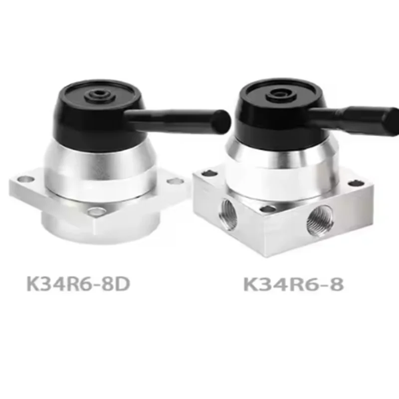 K34R6-8 K34R6-8D 4 Way 3 Position Pneumatic Manual Rotary Directional Control Valves 1/4