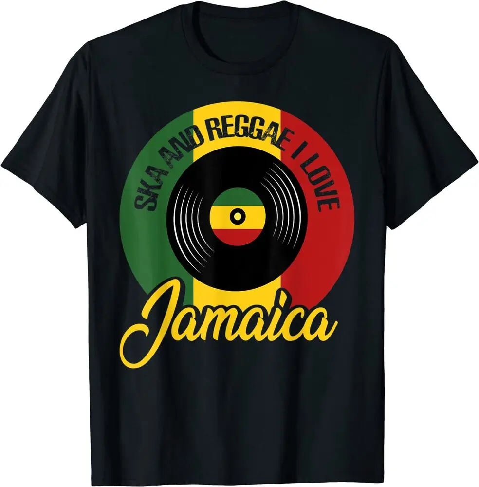 Ska And Reggae I Love Jamaica Music Jamaican T-Shirt For Men Clothing Women Short Sleeve Tees Y2K Tops New Arrival Unisex Summer