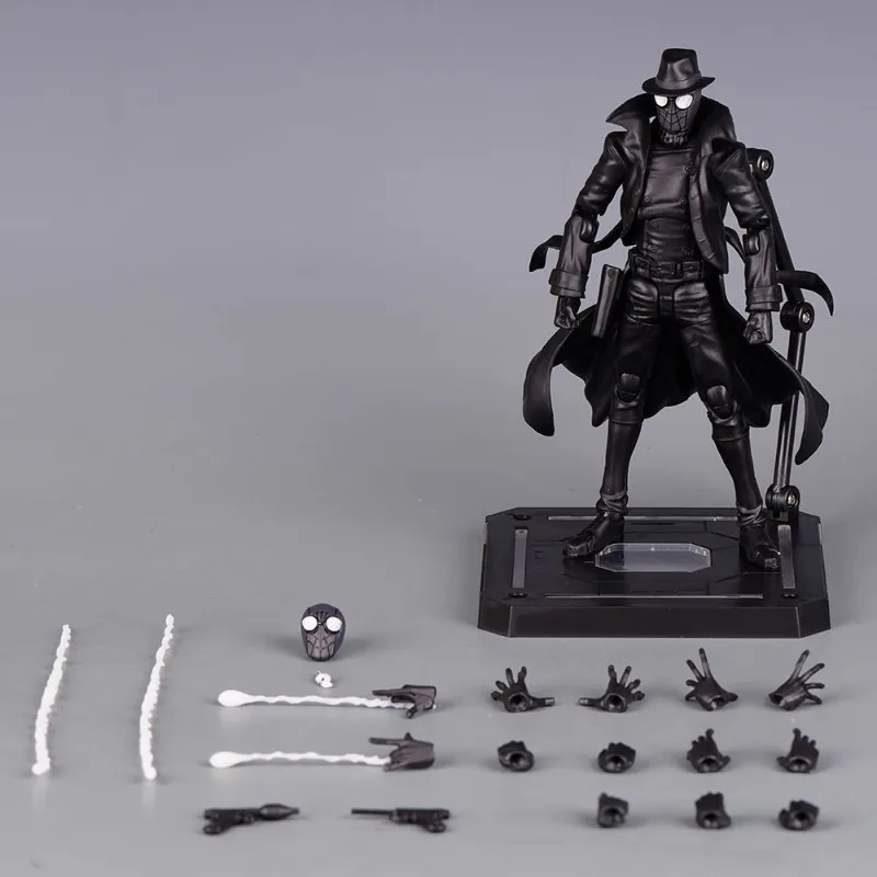 15cm-marvel-spider-man-noir-spider-verse-sv-action-articulated-action-figure-model-doll-ornament-toy-collectible-model-gift