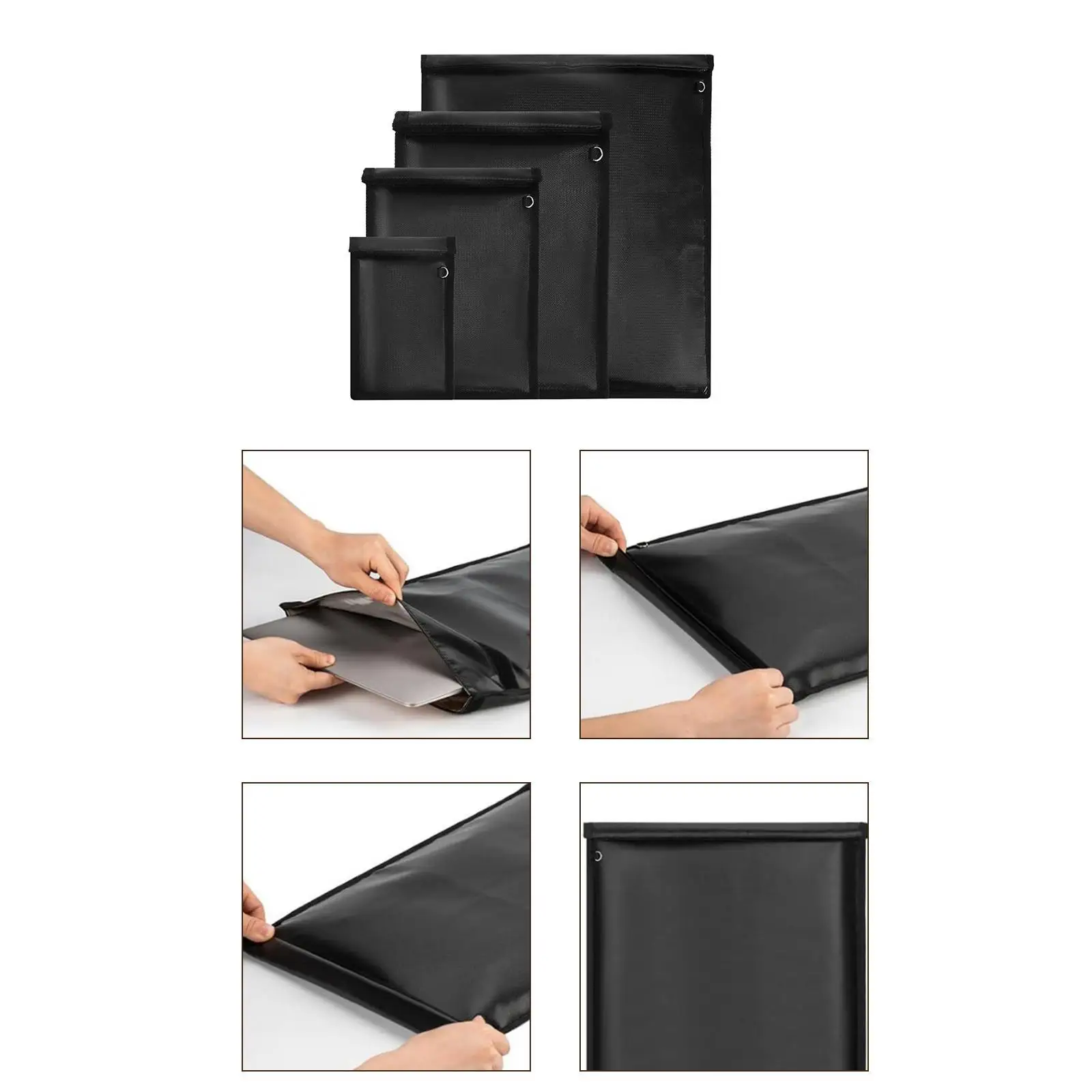 

4x Faraday Bag Faraday Pouch Fireproof Versatile for Key Cards Water Resistant