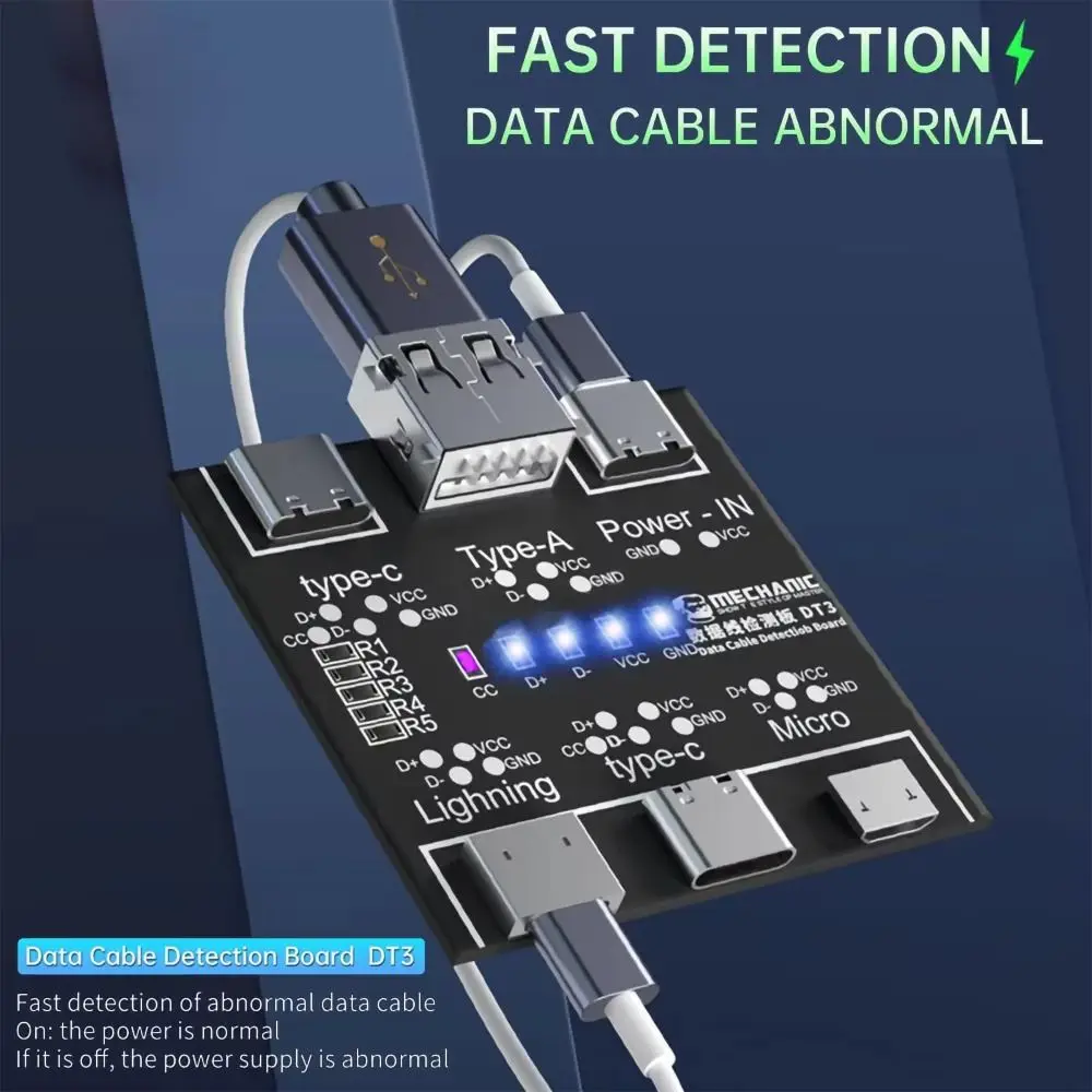 On-Off Detection USB Cable Tester Type-C Interface Quick Test Cable Detection Tool Multifunctional USB Tester Tool