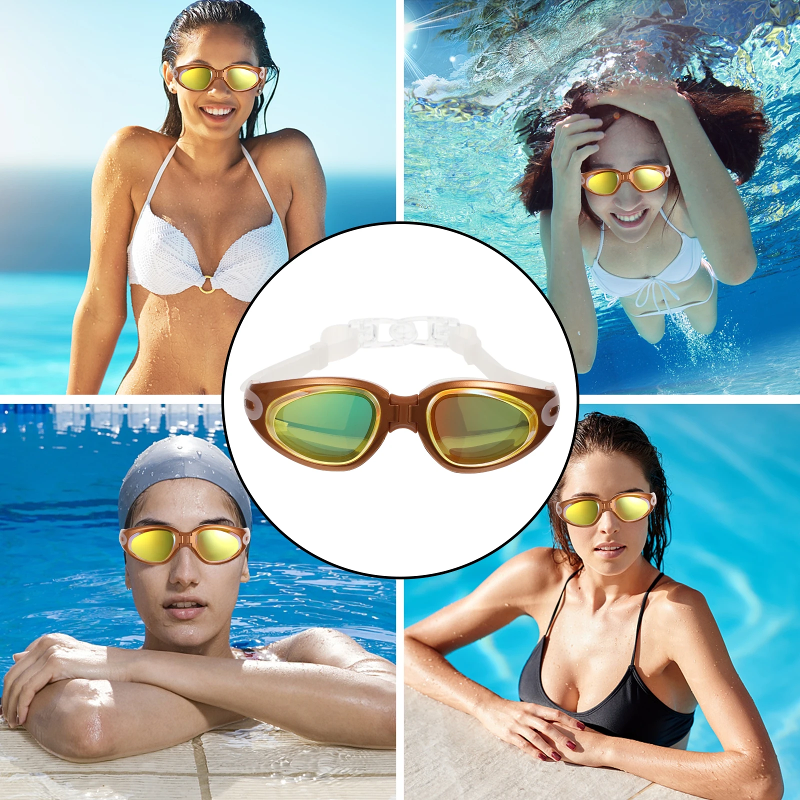 

Anti-Fog Goggles For Adults Large Frame Wide View High-Grade Pc Lens Anti-Seepage Adjustable Strap Comfortable Eyewear Cool
