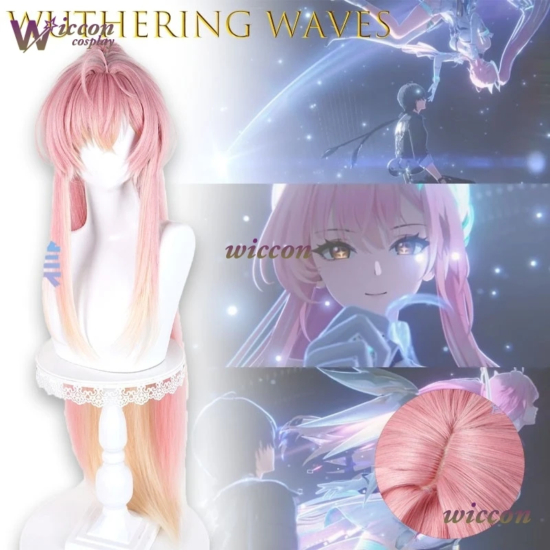 

Youk ‌ аэмищ ‌ Синтетический парик Wuthering Waves Amis с длинным хвостом, очень объемный, с имитацией кожи головы, для косплея, в наличии ‌ ‌