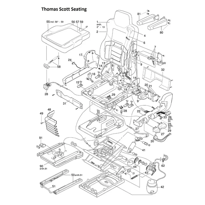 

AEF2-Truck Seat Shock Absorber ISRI Seat Damper Adjustable For Scania Volvo 1498862 2438272 98889-08 26960-01 Accessories