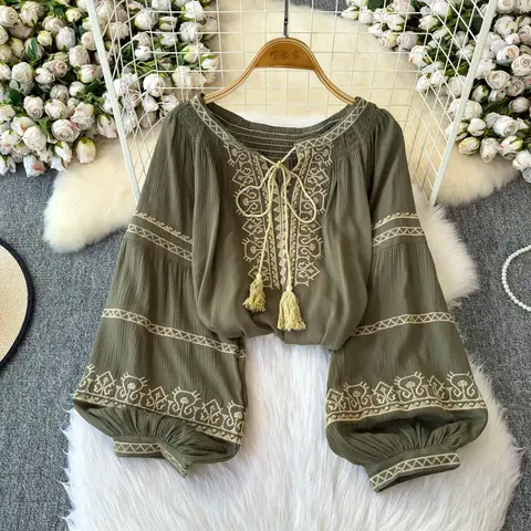 10 best sales बोहेमियन ब्लाउज - №1