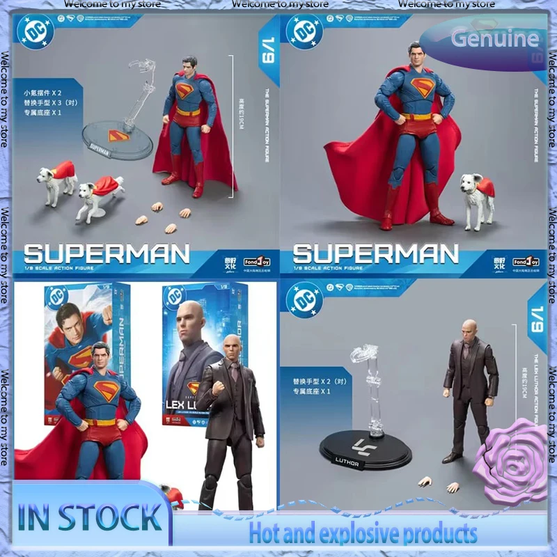 

100% Original Fondjoy Superman Action Figuredc 19cm Lex Luthor Justice League Superman Krypto Action Figures Superhero Toy
