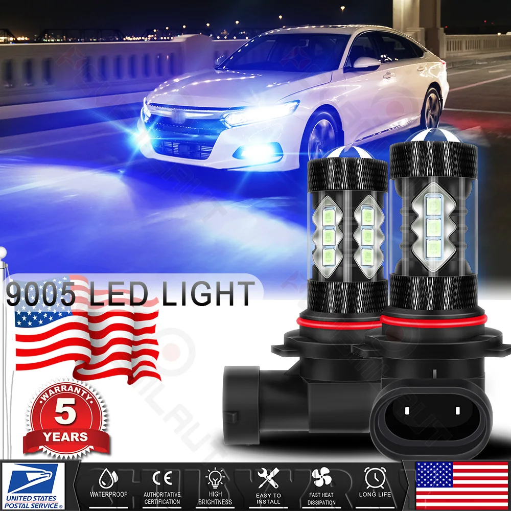 

CHUSYYRAY 2PCS Car lights 9005 Super Bright LED Headlights High Low Beam Fog Light Bulb White 6000K Car accsesories