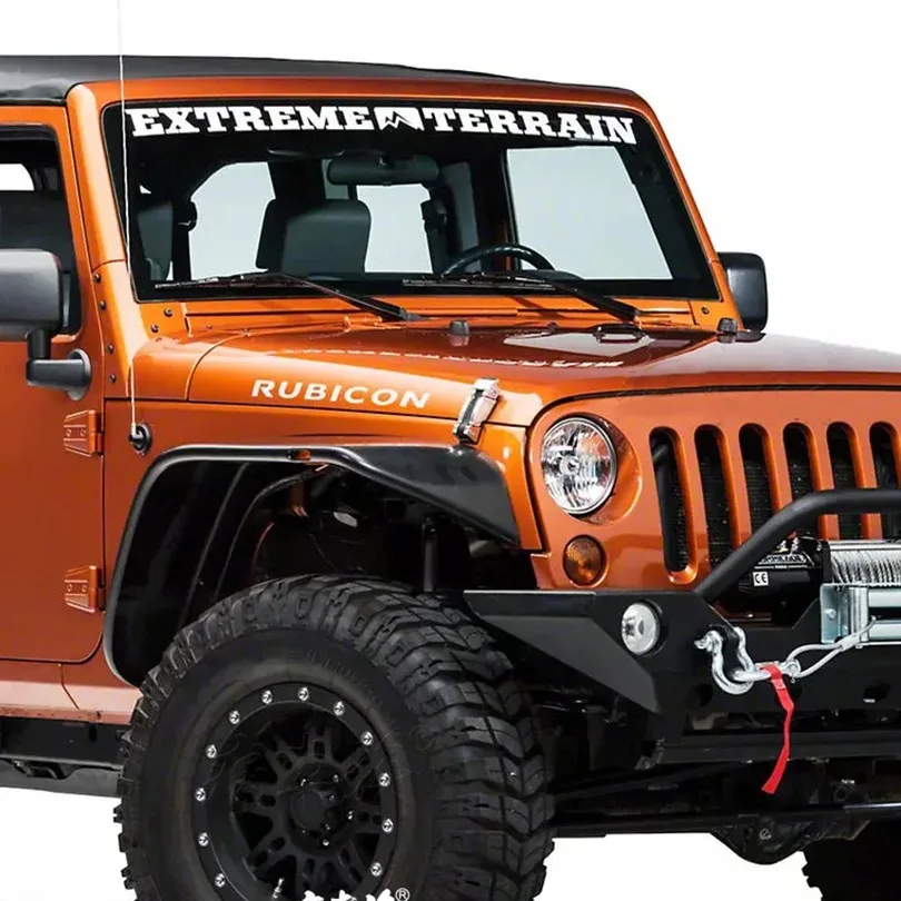 Extreme Terrain Front Winshield Letter Sticker Glass Window Decal Vinyl Wrap for Jeep Wrangler Rubicon TJ JK CJ TJ YK JL XJ
