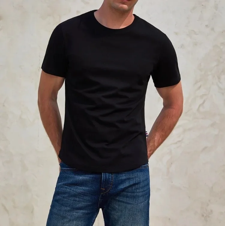 Leavo Johnson Couple Style Short Sleeve T-Shirts Pure Color Versatile Pack of Two Youthful Summer Wear Standard Fit Modern Ne...