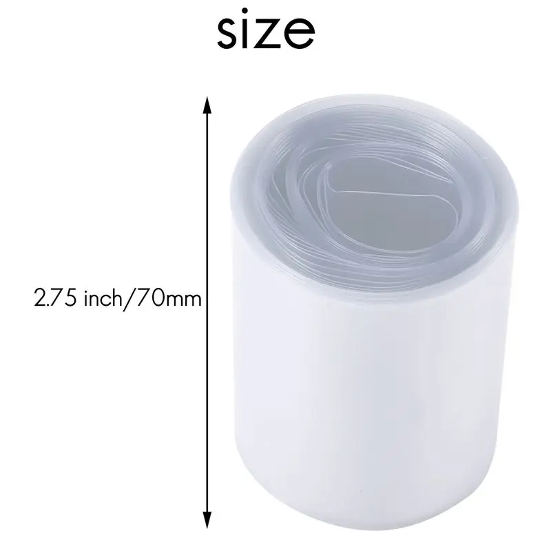 AB33-5X Pvc Heat Shrink Tubing Tube 70Mm For 4 X 18650 Shrink Film 5M Clear 6