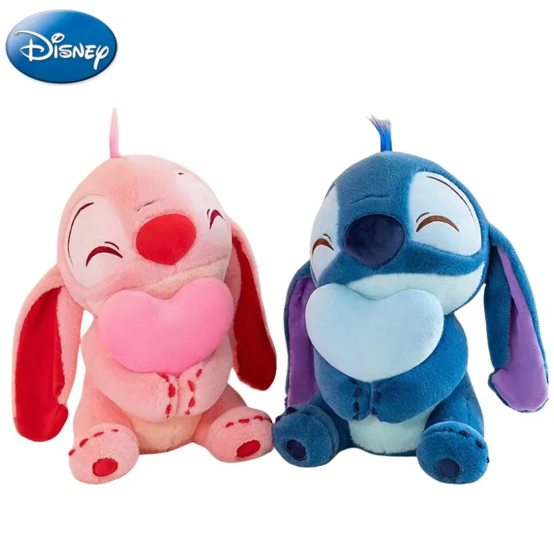 Disney Stitch Animation Cartoon Umarmung Liebe Engel Paar Puppe Plüsch tier kreative niedlichen Kawaii Kissen Ornament Weihnachts geschenk Großhandel