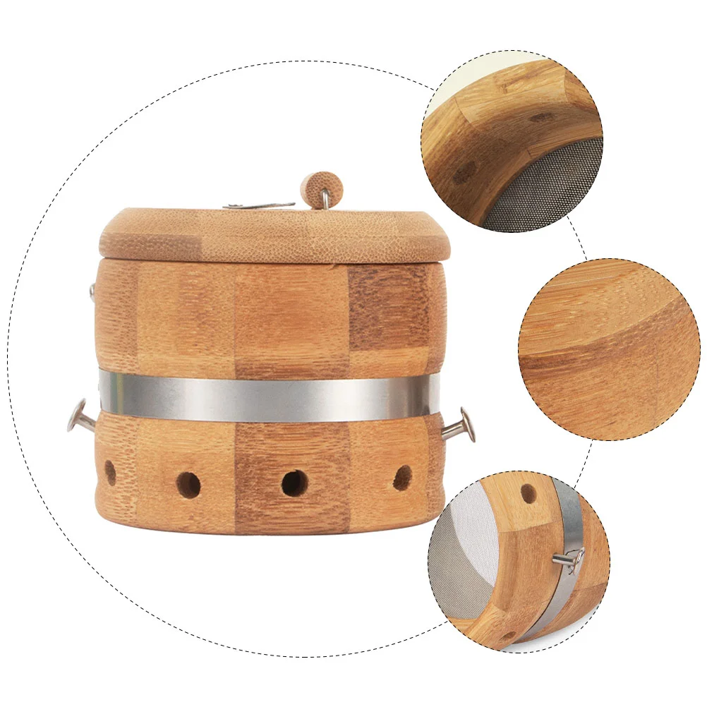 3 -Gear Moxibustion Jar Rollers Mop Lint Pet Moxa Holder Tank Heat Cone Burner Wood