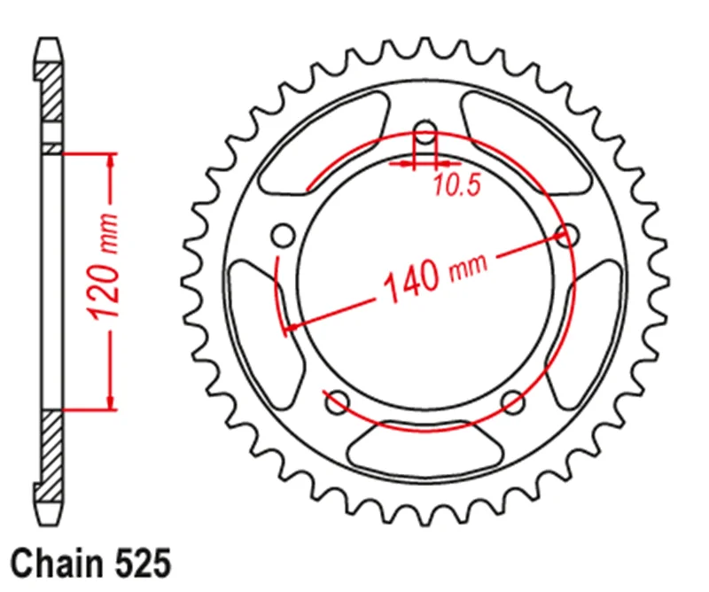 525 Motorcycle Rear Sprocket For Suzuki DL1000SE 2010 DL1000A V-strom Desert 2016 DL1000 V-strom XT 2018