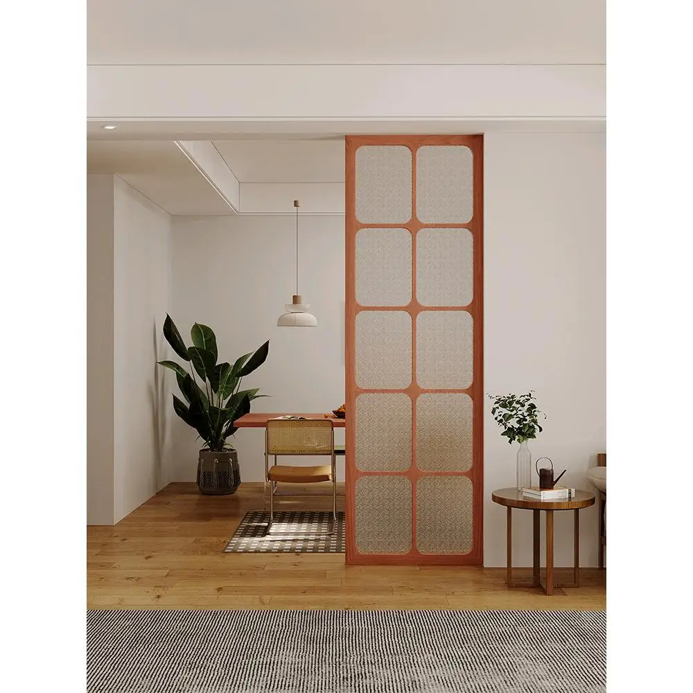 Shengjue retro home entrance entrance entrance Begonia flower glass medieval sink partition living room palace grid block