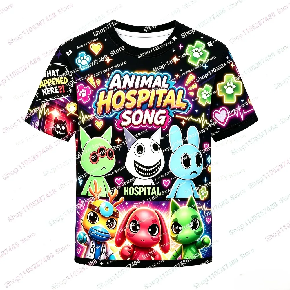 Hot Game Animal Hospital 3D Kids T Shirt Cartoon Game Character Short Sleeve Summer Tops for Boys Girls Children Birthday Gift 3