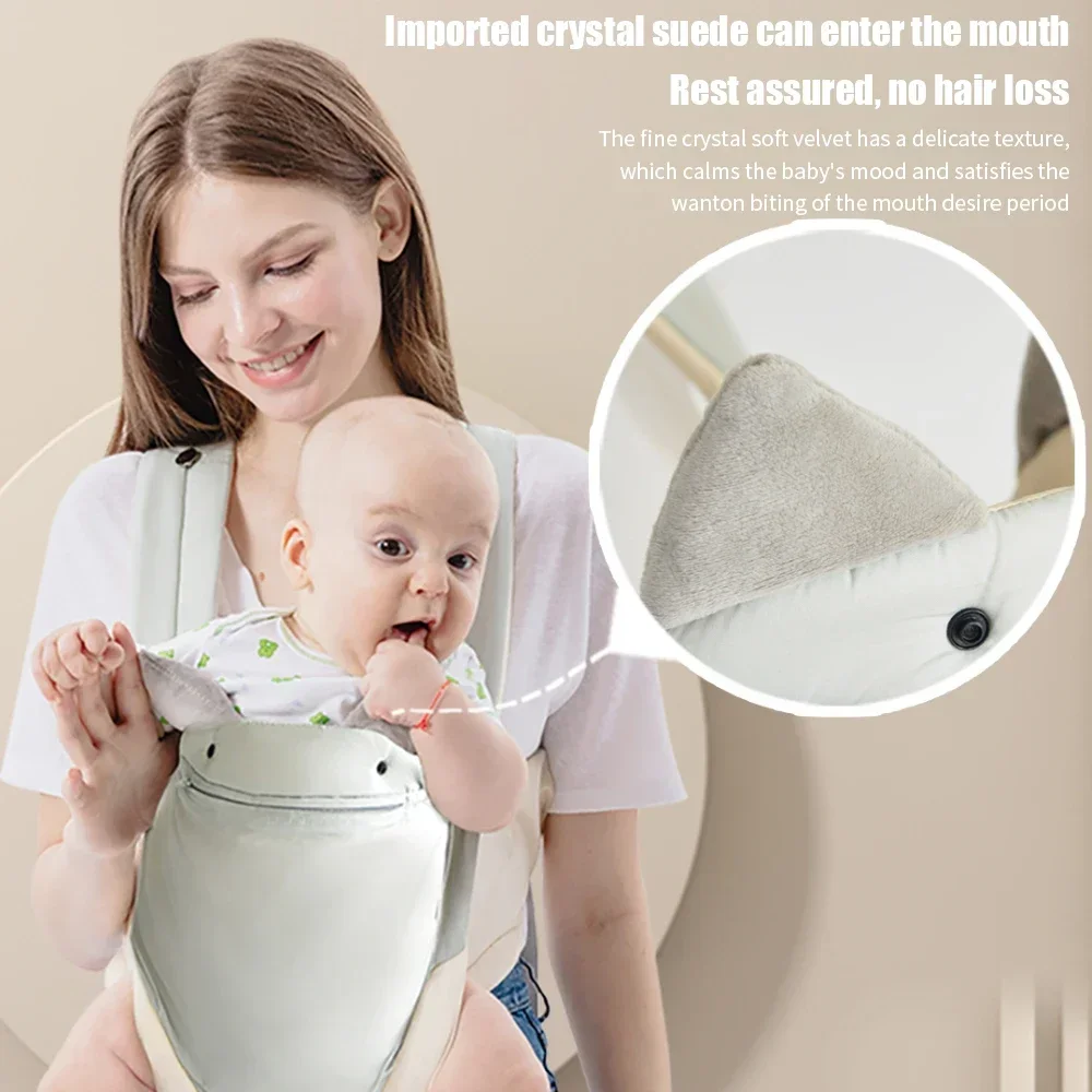 Sangle ergonomique pour nouveau-né, sangle kangourou initiée, serviette de morsure mignonne, coton respirant, frontal, bébé Electrolux