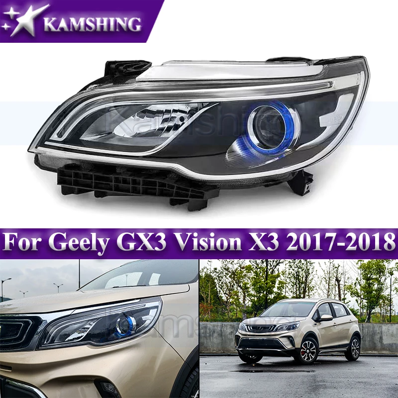 

Kamshing Front Headlight For Geely GX3 Vision X3 2017-2018 Front Bumper Head Light Head Lamp Headlamp Halogen