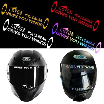 Pegatina para motocicleta, casco, lente decorativa, visera, Dar YOU WINGS, pegatinas reflectantes de loto para automóvil