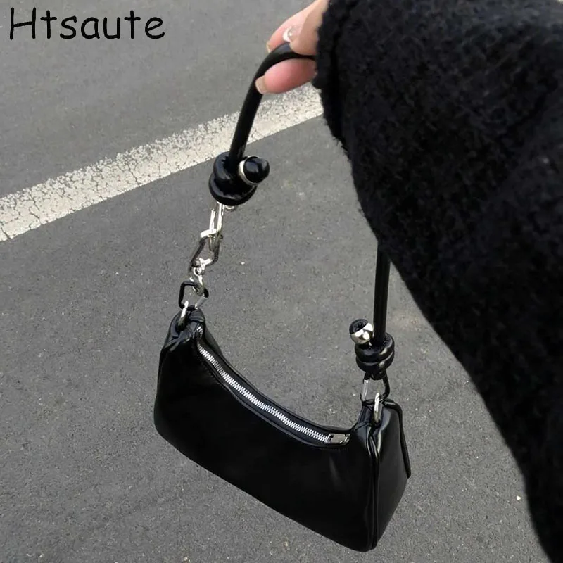 

Fashion Single Shoulder Bags For Ladies Mini Underarm Handbags Casual Solid PU Leather Flaps For Women Daily Used bolsos
