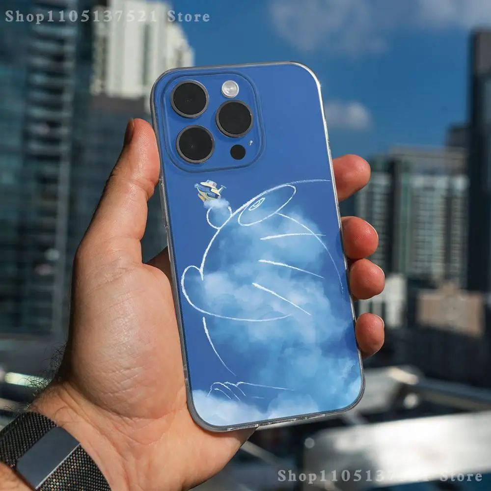 Funda de teléfono Anime d-dorae-mon para iPhone 17,16,15,14,13,12,11 Pro,Max,Plus,X,XS,XR,SE4,E Mini funda suave transparente