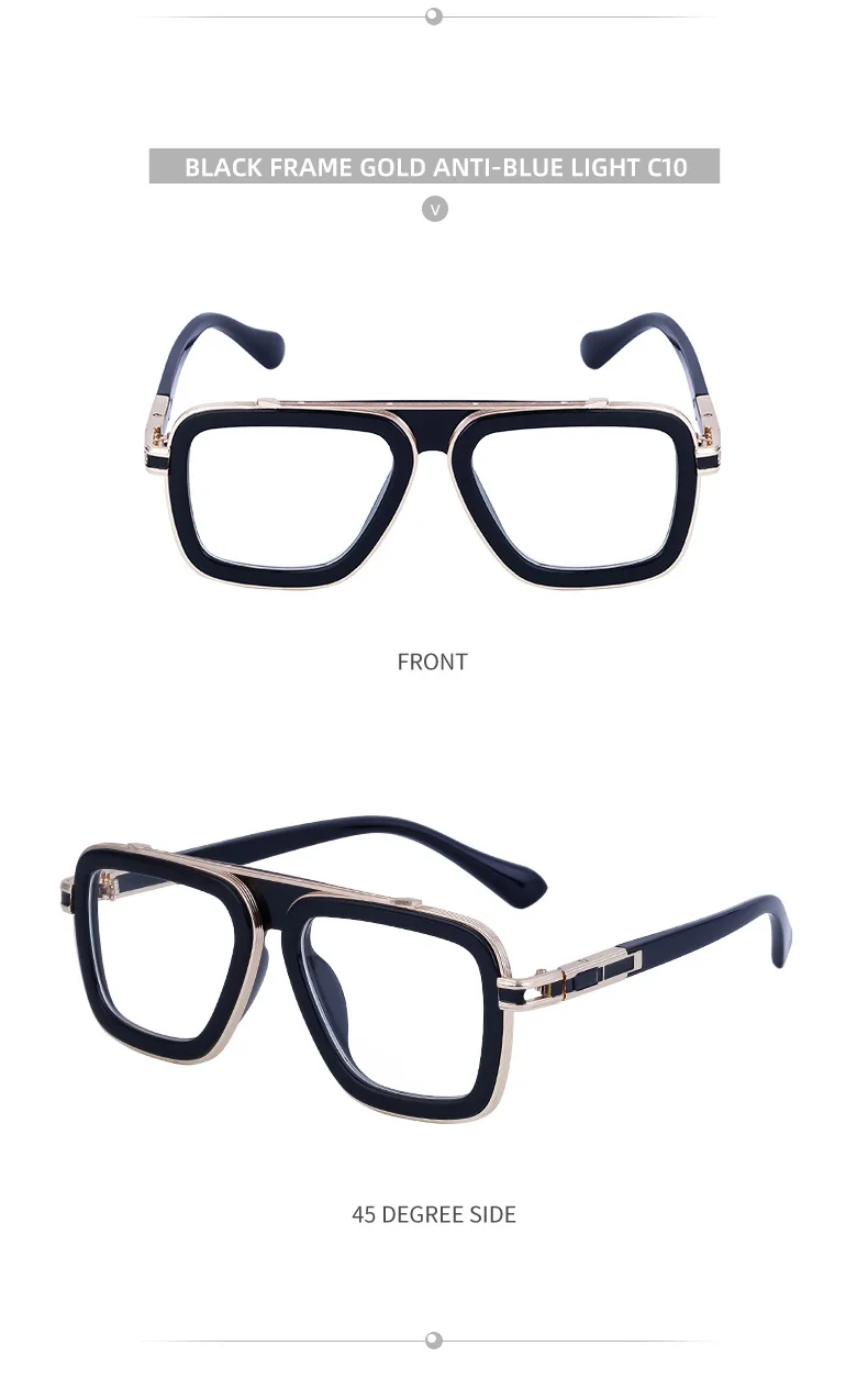 Modische Eckige Punk-Sonnenbrille für Herren 2026 Luxusmarke Vintage Retro Sonnenbrillen für Männer Steampunk Anti-Blaulicht-Brillen – Detail 22