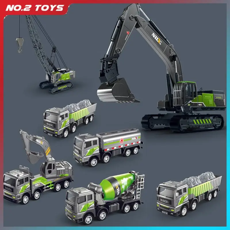 1: 50 Simulation Alloy Engineering Vehicle Toy Construction Excavator Crane Dump Truck Bulldozer Road Roller Model Childrens Toy