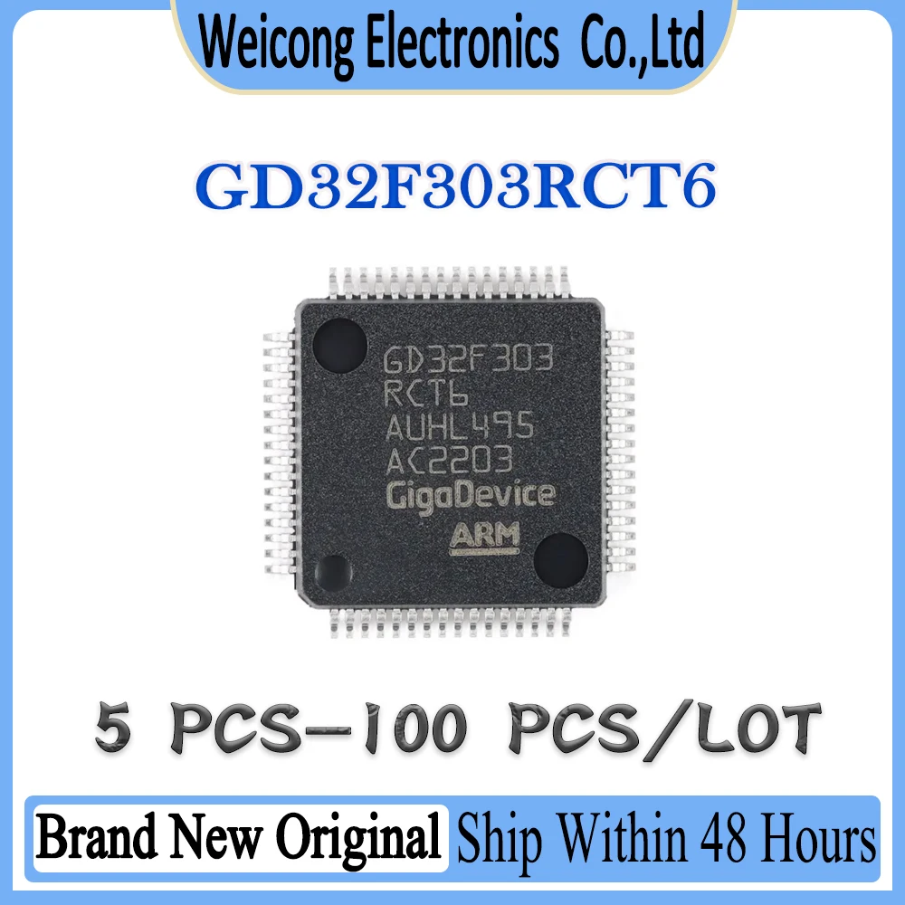 GD32F303RCT6 GD32F303RCT GD32F303RC GD32F303R GD32F303 GD32F GD32 New Original IC MCU Chip LQFP-64