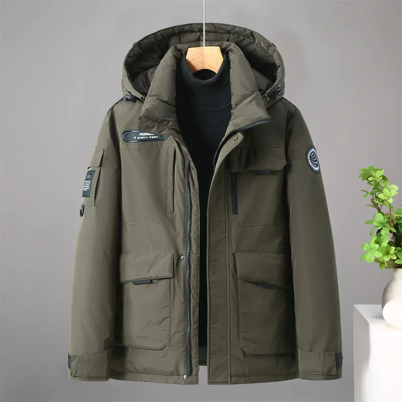 Prowow Jacke Herren Herbst und Winter lose Baumwolle Daunen Baumwolljacke Herren warme Jacke