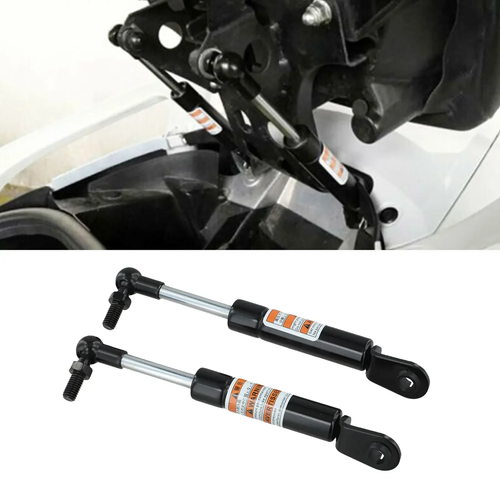2Pcs Aluminum Motorcycle Lift Supports Struts Arms Compatible with For TMAX 500 (2008 2018) and For TMAX 530 (2012 2019)