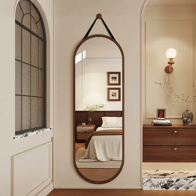 for New Special Shaped Full Body Mirror Retro Lanyard Full Length Wall Mounted Household Bedroom Door Back Porch Decorative