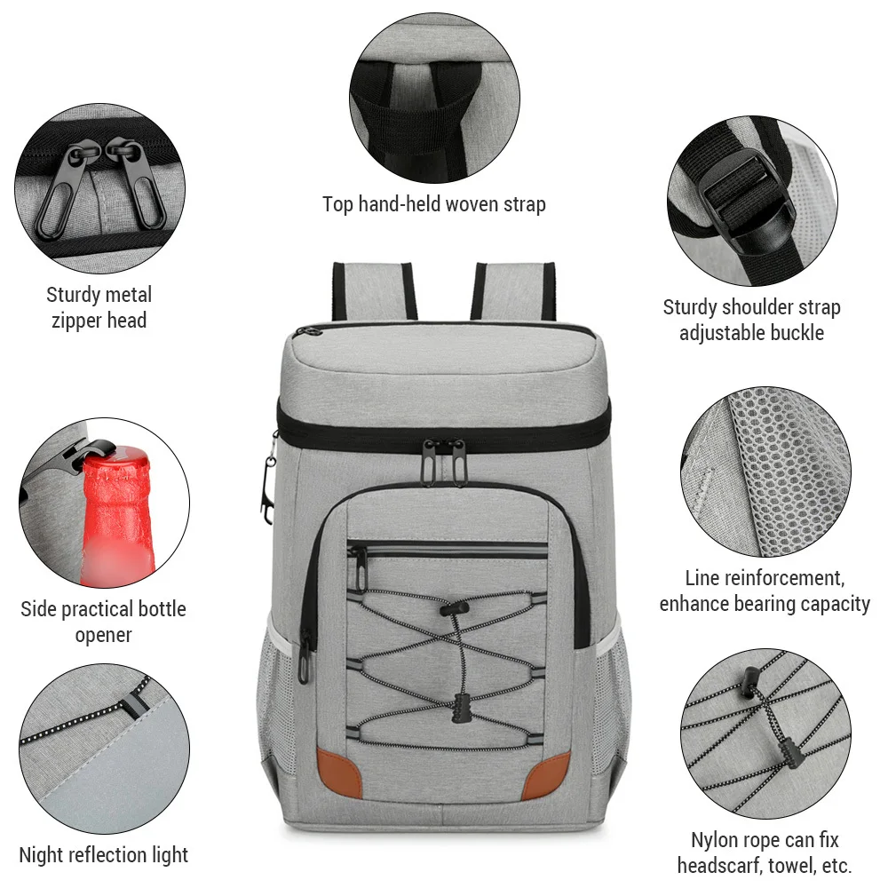 Coolers Backpack Insulated Leakproof with Lunch Compartment Water-resistant for Men/Woman Travel Sports Large Waterproof Lining