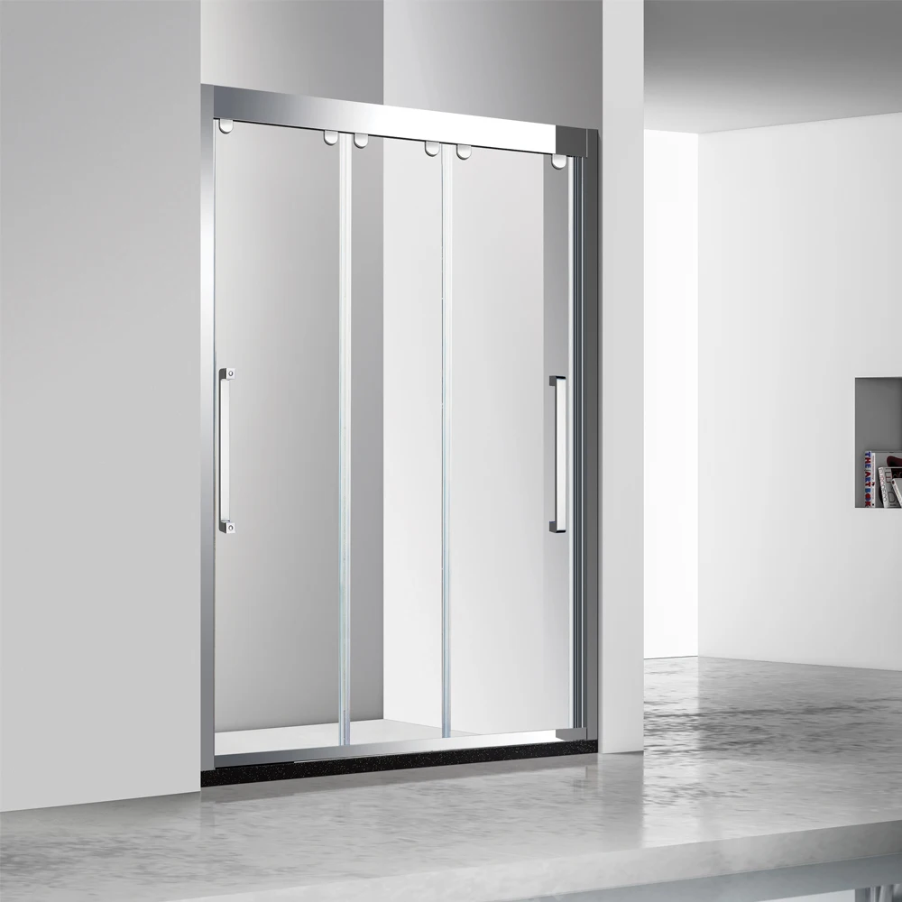 Luxury Corner Shower Enclosure Tempered Glass Shower Room Sliding Door Shower Cabin With Stainless Steel Frame