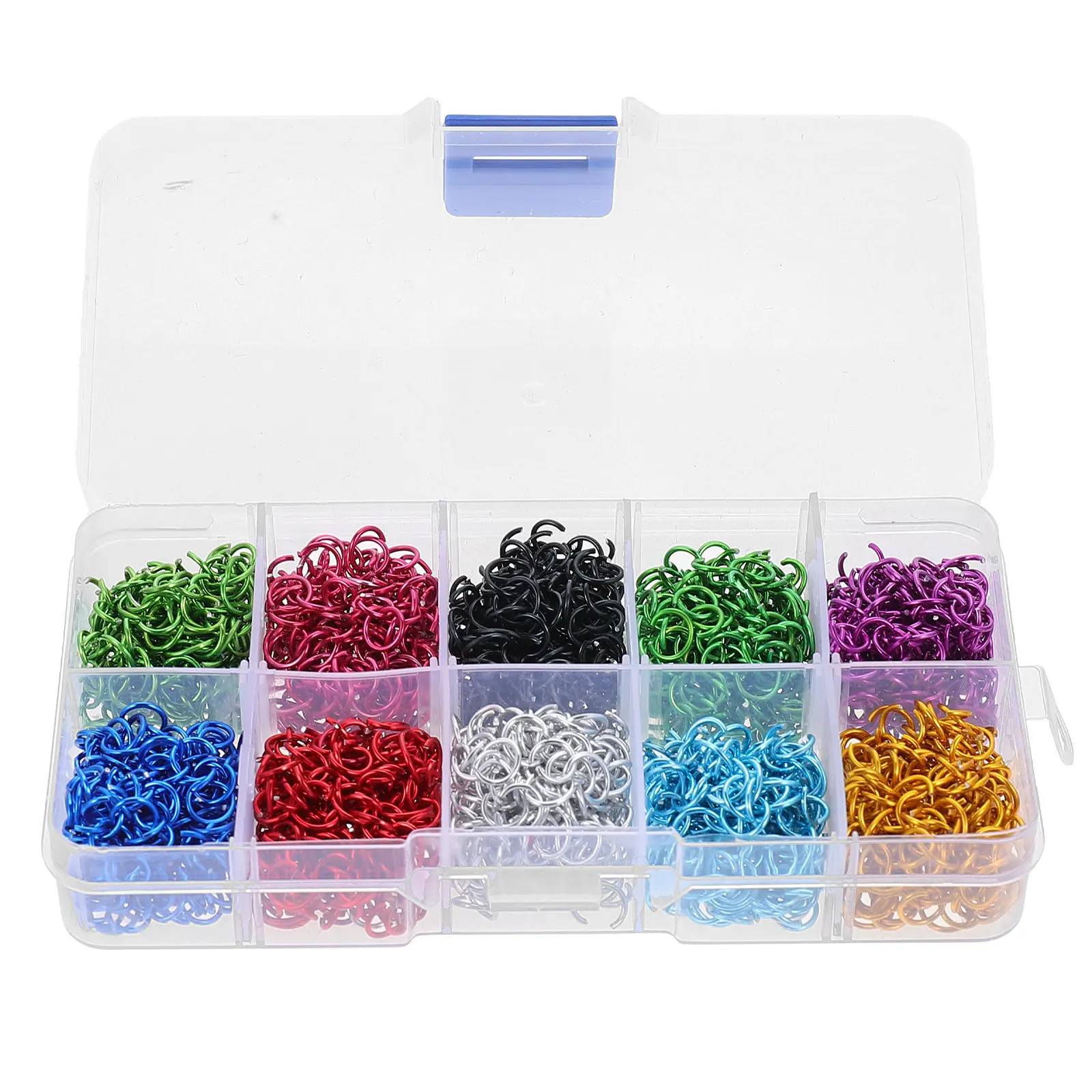 

250Pcs Colorful Aluminum Open Jump Rings Multipurpose Round Connectors for DIY Bracelet Necklace Earring Crafting Jewelry