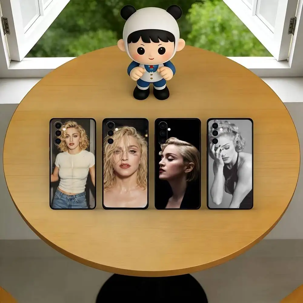 Singer M-Madonna Phone Case For Samsung Galaxy A73,A72,A71,A70,A53,A52,A51,Soft Silicone Black Cover